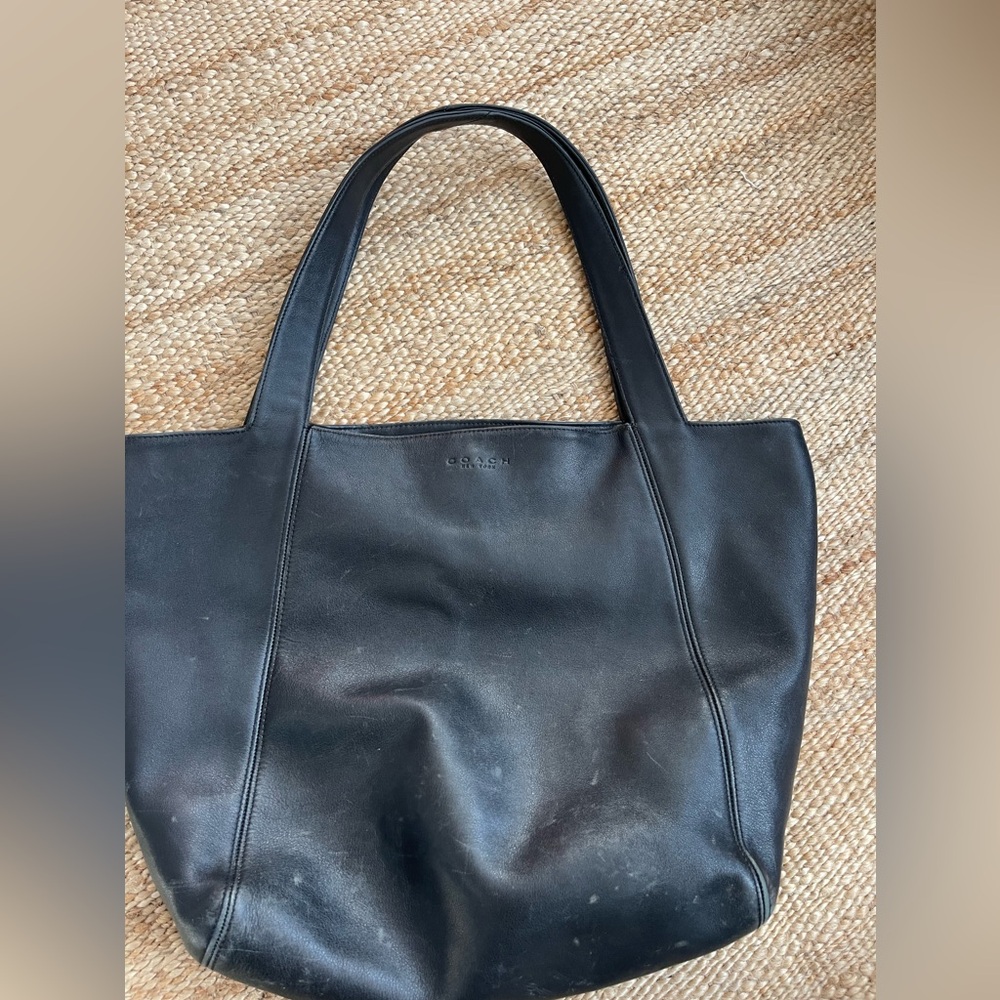 Vintage Coach 4182 Lexington Black Leather Hobo Bucket Shoulder Handbag